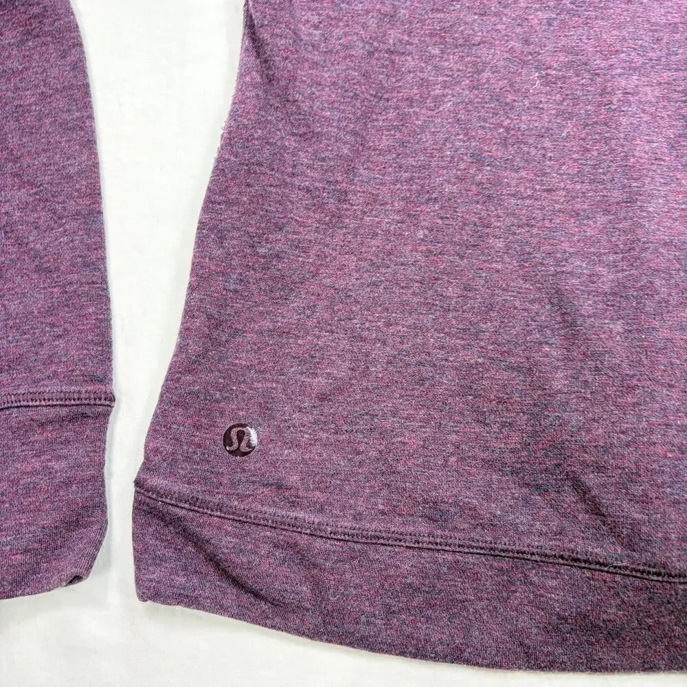 lululemon womens mock neck purple sweatshirt, thumb holes. Size M. athleisure